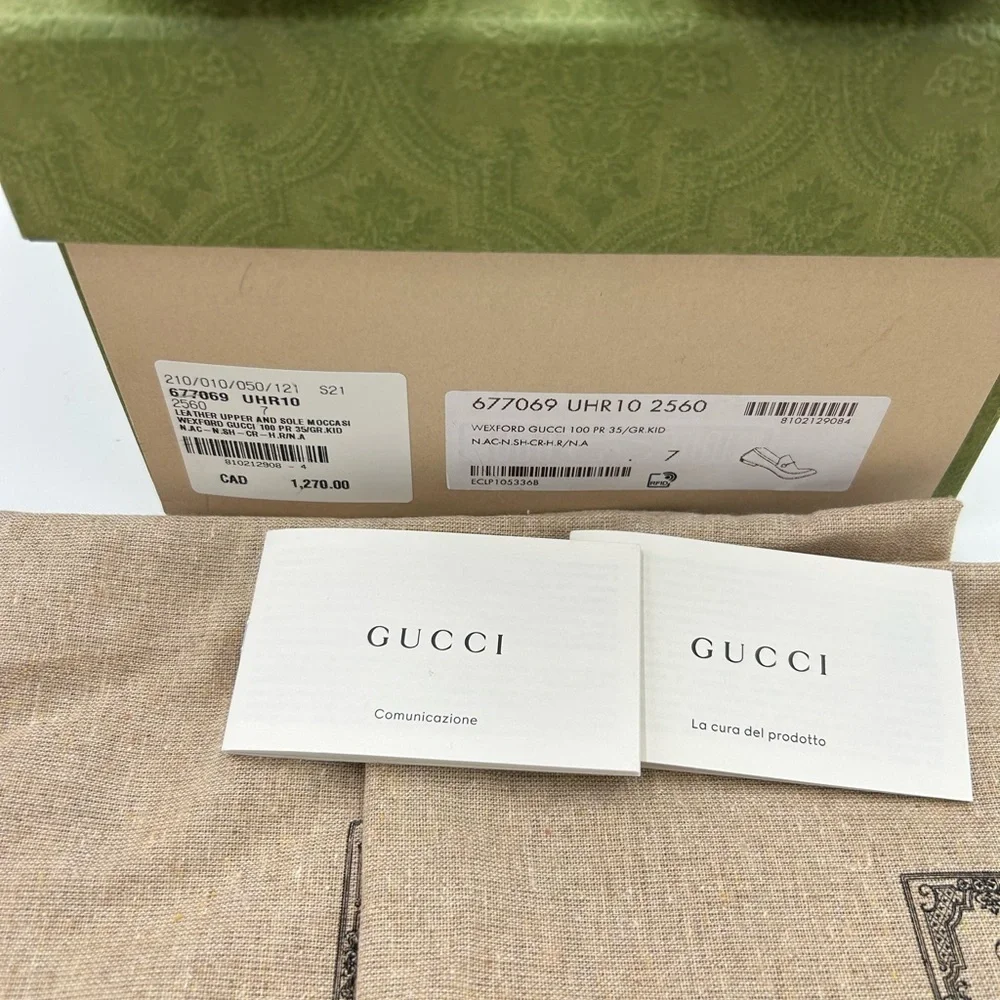Men's Gucci JORDAAN 100th anniversary horse bit loafers size 7 fits 8 US